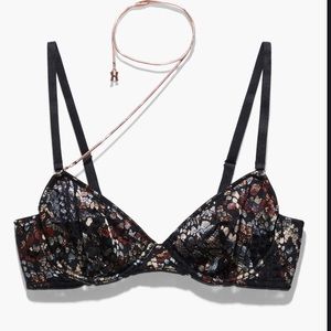 38B gold copper black grey lace with glitter
